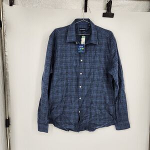 Jack Maverick Men's XL Navy Soft Melange Shirt NWT 100% Cotton